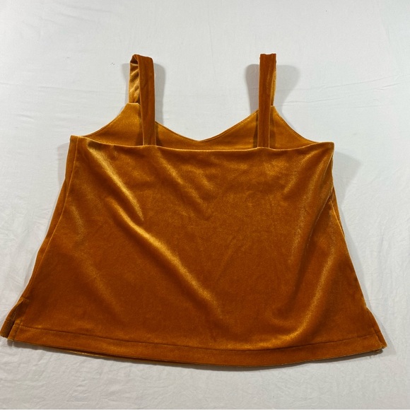 Old Navy Velvet Tank Top Mustard XS Woman’s Velvet Top NWOT - Picture 9 of 10